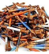 MYKUJA Wooden Golf Tees 2-3/4 Golf Tees Wood, Pack 100, Multicolor Golf Practice Tee Golf Gifts f...