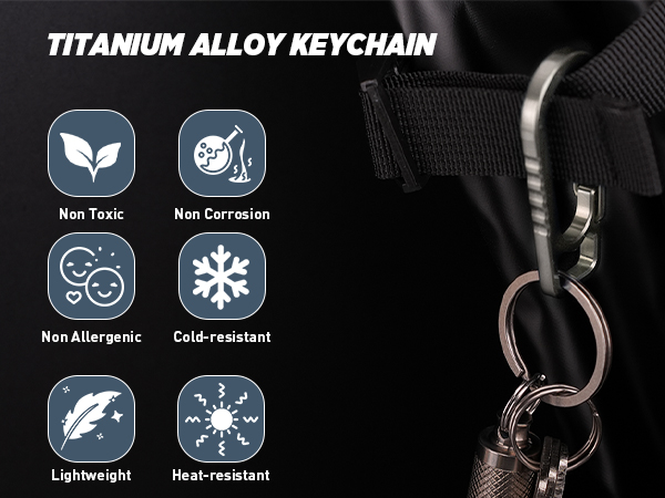 titanium alloy keychain
