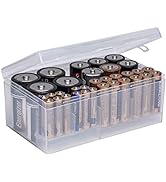 Dial Industries B331FN Battery Organizer Case 12 AAA, 12 AA, 6 C, 4 D Clear