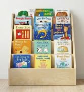 Humble Crew Kids Bookshelf, 5-Tier Front Facing Bookcase, Solid Wood Montessori Toddler Bookcase ...