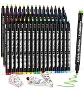 DAPAWIN 48 Fabric Markers, Fabric Markers Permanent for Clothes, Fine Tips Art Marker Set for Clo...