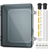 Joinfworld Electrical Box Weatherproof Plastic Junction Box 15.7x11.8x7.1" Outdoor WiFi Nema 4 En...