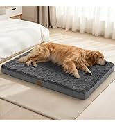 Patas Lague Orthopedic XL Dog Bed Large Sized Dog 42''X28'', Waterproof Soft Comfortable Egg Crat...