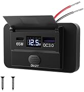 83W 12 Volt USB Outlet Car Charger 65W PD3.0 and 18W QC3.0 Car Multi USB Port Socket Accessories ...