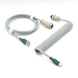Light Green Coiled cable