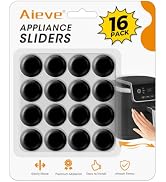 Aieve Black Appliance Slider, 16 Pcs Self Adhesive Appliance Rollers | 360° Easy Moving Small App...