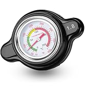 KoiLuvGo Radiator Cover, High Pressure Radiator Cap with Temperature Gauge, 1.8 Bar High Pressure...