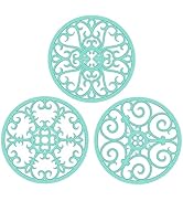 Trivets for Hot Dishes, Silicone Trivet, Trivets for Hot Pots and Pans, Heat Resistant Non Slip H...