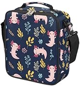 Lunch Box for Boys, Axolotl Insulated Toddler Lunch Tote Bag for School Daycare Picnic Travel, Re...