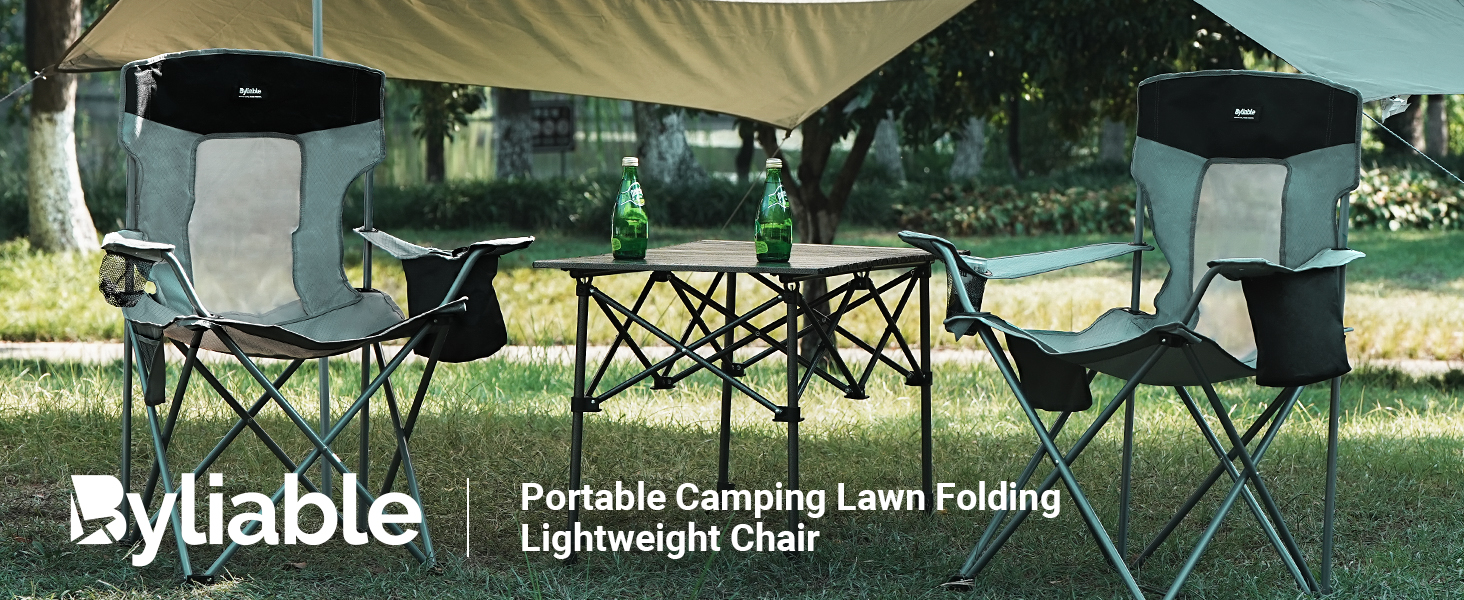 camping lawn chairs with cup holders for adults outdoor foldable camp portable folding chairs