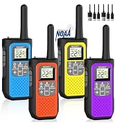 NXGKET Walkie Talkies for Adults Long Range Distance Rechargeable Walkie Talkies 4 Pack with 22 F...