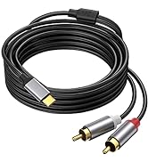 Ubramac USB Type C to 2 RCA Audio Cable, Type-C to RCA Cable 2RCA Jack USB-C Audio Line, RCA to S...