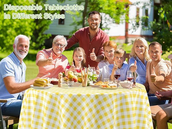 Plastic Table Cloths for Parties Disposable