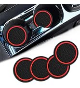 Car Cup Holder Coasters, Dustproof Automotive Interior Accessories Mat,2.75 Inch Non-Slip Insert ...