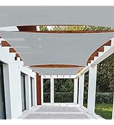Patio Paradise 8' x 8' Gray Sun Shade Sail Square Canopy UV Block Awning Heavy Duty Commercial Gr...