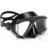 Scuba Diving Mask, Pano 4 Swim Mask Anti Fog Swim Goggles with Nose Cover for Adult Professional ...