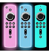 ONEBOM (3 Pack) TV Remote Cover Case, Silicone Remote Cover, Remote Control Cover(Glow Pink+Glow ...
