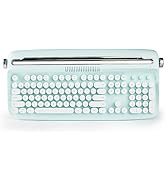 YUNZII ACTTO B503 Wireless Typewriter Keyboard, Retro Bluetooth Aesthetic Keyboard with Integrate...