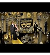 Beistle 38 Piece Masquerade Ball Prom Decorations, Mardi Gras Party School Dance Décor