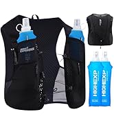 HIGH EXPERIENCE Running Vest Lightweight 4L Trail Hydration Backpack with 2 17oz Soft Flask Joggi...