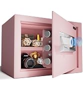 Mutak 1.0 Cub Biometric Safe Box with Fireproof Bag, Quick-Access Fingerprint Safe with Keys, Dig...