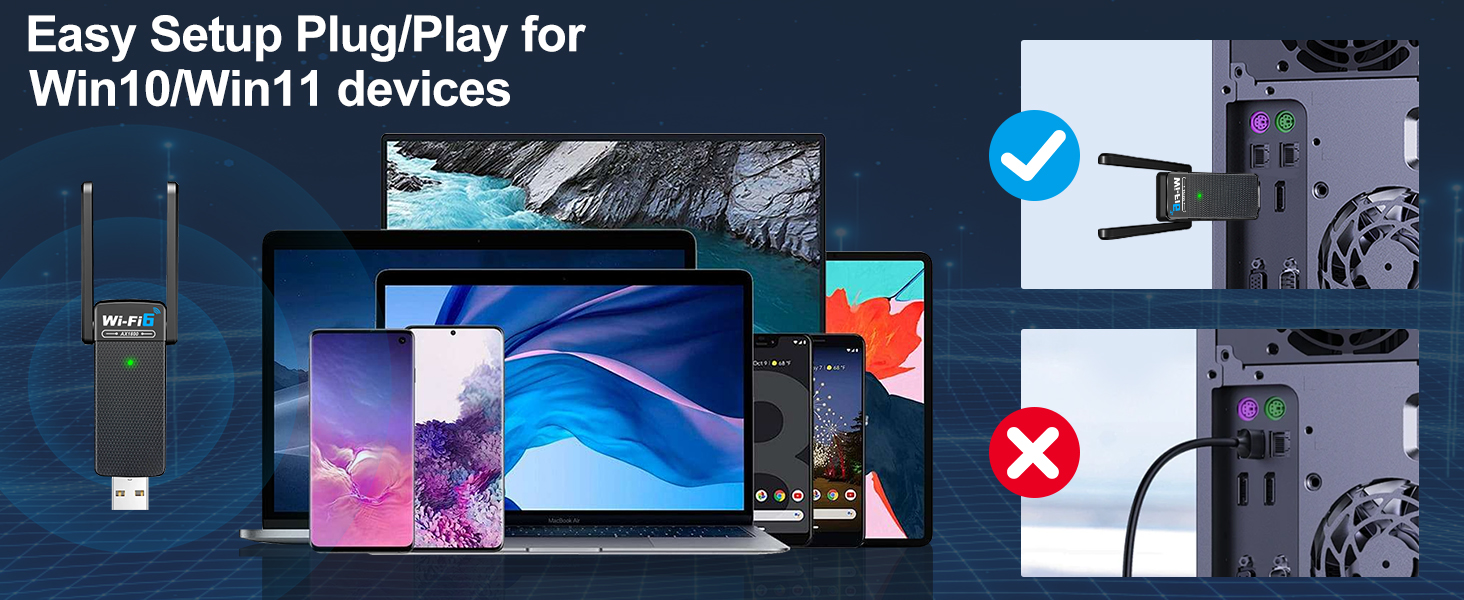 Wireless USB WiFi6 Adapter