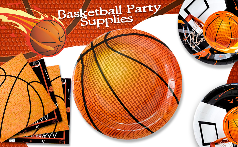 basketball party tableware kit