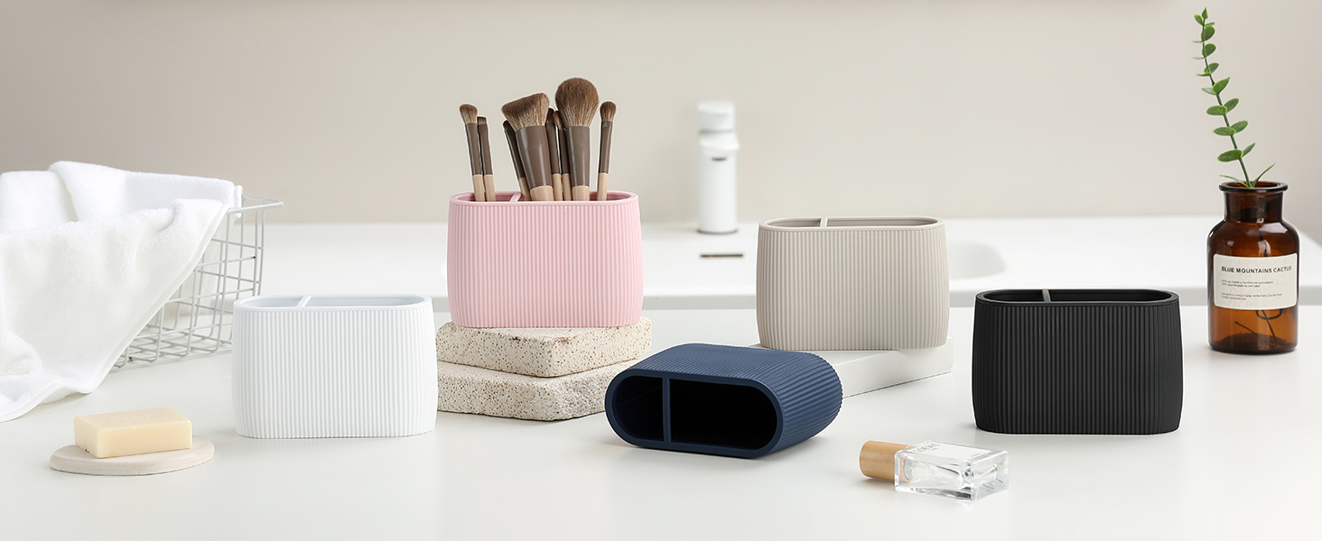 2 Slot Toothbrush and Toothpaste Holder