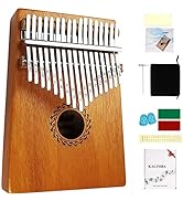 FLSEPAMB Kalimba 17 Key Thumb Piano with mahogany Wood Portable Mbira Finger Piano Gifts for Kids...