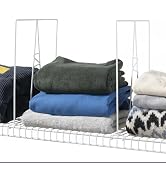 ziroland Tall Wire Shelf Dividers - 16 Inch (4 Pack) - White Closet Organization & Storage Organi...