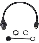 GELRHONR Short Micro USB Extension Cable,5 Pin USB Male to Female Car Flush Mount Dash Waterproof...