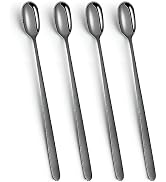 Long Handle Ice Tea Spoons, 9.1-inch Black Matte Spoon, Stainless Steel Coffee Spoon, Dessert Spo...