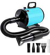 IVY&LANE Dog Dryer for Grooming,High Velocity Dog Hair Dryer Force Blower with 4 Nozzles,Adjustab...