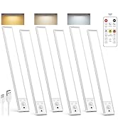 Under Cabinet Lighting Wireless w/Remote,3000mAh Rechargeable Battery 62 LED Motion Sensor Light ...