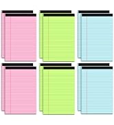 Notepads 5x8 Colored Small Legal Pads, 12 Pack Colored Note Pads 5x8 Notebook Paper, Notepad 5x8 ...
