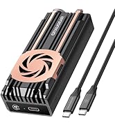 GRAUGEAR 40Gbps M.2 NVMe SSD Enclosure, PCIe USB 4.0 40Gbps Aluminum Alloy External Hard Drive En...