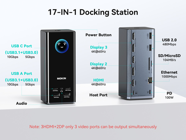 multi monitors docking station 4k@60hz