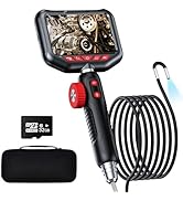 Two-Way Articulating Borescope Camera with Light,360°Rotation,1920P, 6.2 mm Industrial Endoscope ...