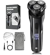 ABGAB Electric Shaver, Rechargeable Shaver for Men,4D Flexible Floating Head, IPX7 Waterproof Wet...