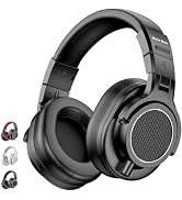 New Bee Studio Headphones, Wired Headphones with 50mm Drivers, Professional DJ Headphones for Rec...