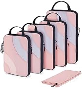 BAGSMART Compression Packing Cubes, 6 Set/4 Set/2 Set Travel Packing Cubes for Carry on Suitcases...