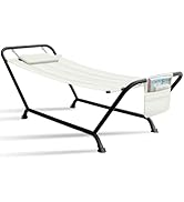 Sorbus Hammock Bed- Patio Hammock with Stand w/Pillow and Storage Pockets- Heavy Duty 500lbs...