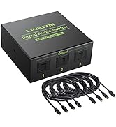 LiNKFOR 3 Port Toslink Splitter with 4pcs 6ft Optical Cable Digital Optical Audio Splitter Alumin...