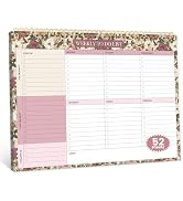 Weekly To Do List Notepad with 52 Undated Sheets(8.5"×11")- Undated Weekly Planner Notepad for Of...
