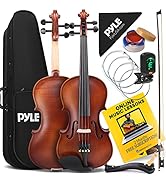 Pyle Full Size Beginner Violin - 4/4 23-Inch Student Full Size Violin Starter Kit Adult w/ Premiu...