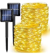 TW SHINE Warm White Solar String Lights Outdoor, Total 80 FT 240 LED Solar Powered Waterproof Fai...
