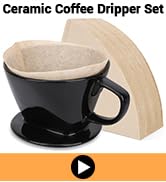 black ceramic coffee dripper