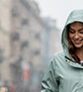 SaphiRose Women's Lightweight Long Rain Jacket Packable Raincoat Hooded Outdoor Trench Coats