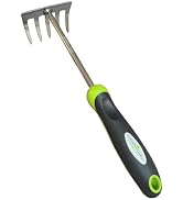 Garden Guru Stainless Steel Hand Rake Cultivator Tiller Tool - Stainless Steel for Ultimate Stren...
