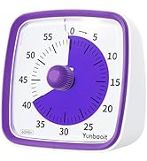 Yunbaoit Visual Timer with Night Light, 60-Minute Countdown Timer for Kids and Adults, Silent Cla...